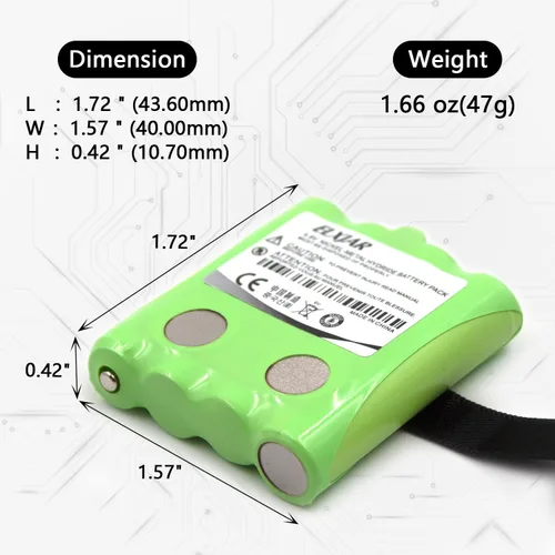 Miniatura 3 de Coonyard Paquete de 5 baterías de repuesto para radios bidireccionales Midland G223 G225 G226 G227 G300 G300M G500 GXT200 GXT250 GXT255 Motorola
