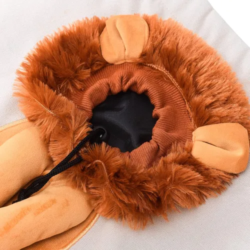 Miniatura 5 de Bolsa de hombro de lona para mascotas, lindo transportador de perros pequeños en forma de león, bolsa portátil para mascotas para perros y gatos