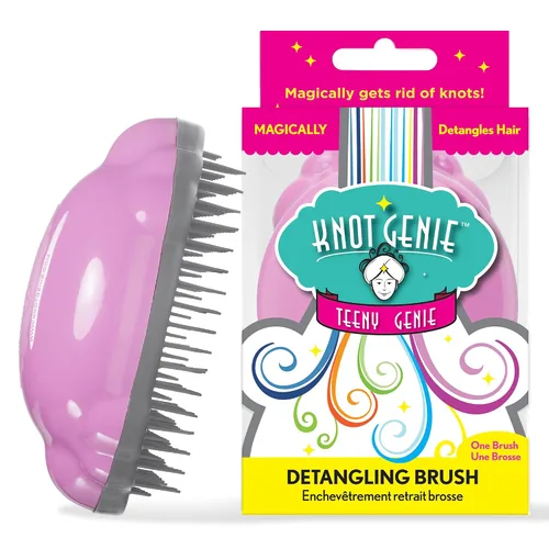 Miniatura 18 de Knot Genie Teeny - Cepillo desenredante para niños (sueño de aguamarina), cepillo desenredante perfecto para cabello rizado, separa suavemente