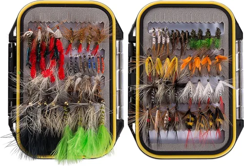 Miniatura 8 de BASSDASH Fly Fishing Flies Kit Fly Assortment Trout Bass Fishing with Fly Box with Dry/Wet Flies, Nymphs, Streamers, Popper