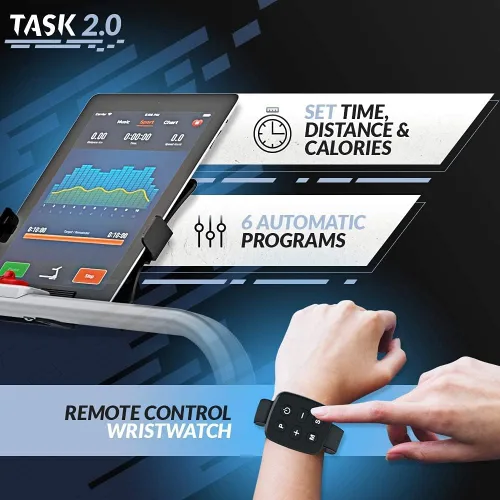 Miniatura 3 de Bluefin Fitness Kick 2.0 Tarea 2.0 Innovadora caminadora plegable de alta velocidad Almohadilla para el hogar Tecnología de protección