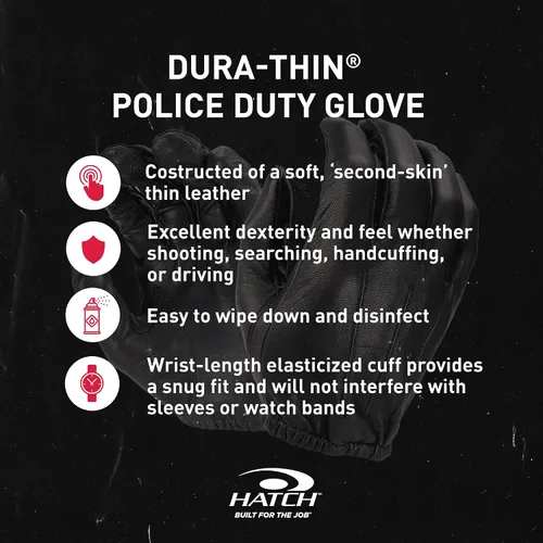 Miniatura 4 de HATCH Dura-Thin Search Duty Glove, Black