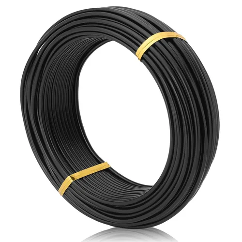 Miniatura 9 de Negro-1.0-Alambre de aluminio anodizado para bonsái de 250g de gran rollo, muchas tallas para elegir, KSVZS alambre de metal flexible