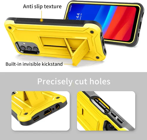 Miniatura 6 de URBANITE Funda para Samsung Galaxy A13 con soporte, protección a prueba de golpes de grado militar con protector de pantalla compatible con teléfono