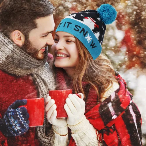 Miniatura 5 de Luz LED para arriba gorro de punto, gorro colorido LED Navidad Navidad