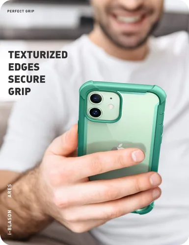 Miniatura 8 de i-Blason Ares - Funda para iPhone 12, iPhone 12 Pro de 6.1 pulgadas (versión 2020), funda transparente resistente de doble capa con protector