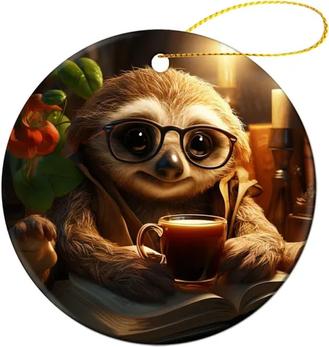 Miniatura 14 de Adorno colorido con patrón de dinosaurio de 3 pulgadas, adorno de Navidad de cerámica de 3 pulgadas, bonito adorno de Navidad de dibujos animados