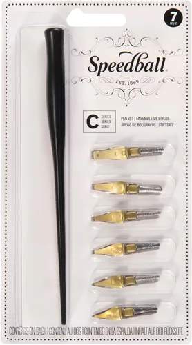 Miniatura 6 de Speedball Calligraphy No-5 Artists Project Set, 2 Porta Plumas y 8 Puntas (SB2962)