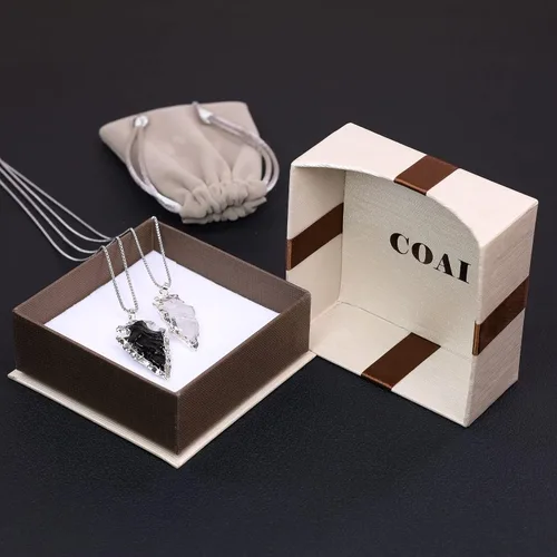 Miniatura 7 de COAI Arrowhead Raw Stone Colgante Collares para Parejas