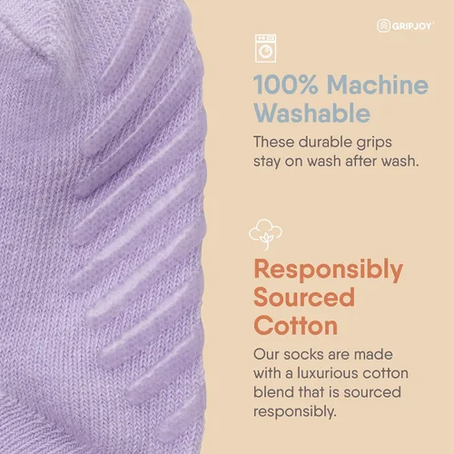 Miniatura 5 de Gripjoy Toddler Socks with Grippers, Non-Slip for Kids, Enhanced Stability, Comfortable Cotton - 4 Pairs