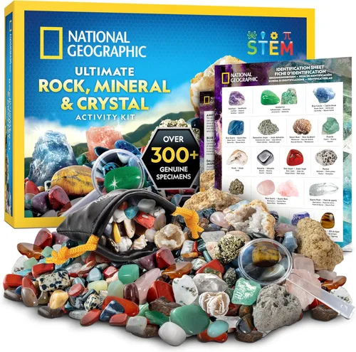 Miniatura 8 de National Geographic Rock Collection Box for Kids – Gemstones and Crystals Set with Geodes and Real Crystals, Rocks and Minerals, Geology Science