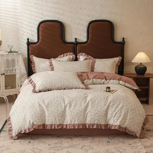 Miniatura 24 de Polka Dot Twin XL Duvet Cover Pink Zipper Twin XL Comforter Cover Cotton Double Gauze Cute Soft Duvet Cover Set with 2 Pillowcases Boho Girls