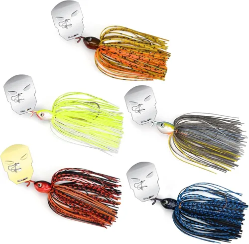 Miniatura 9 de MadBite by KastKing - Señuelos de pesca con cuchillas, kits multicolores, acción vibratoria irresistible, ganchos de punta de aguja de alambre A1