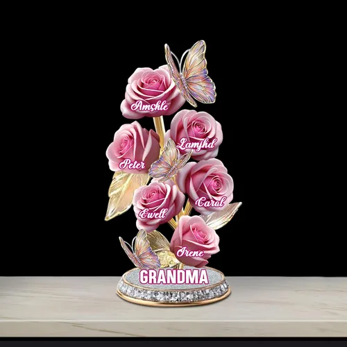 Miniatura 21 de Cada rosa contiene una pieza de tu lámpara de corazón, placa de rosa personalizada con nombre de 1 a 10 niños, luz LED personalizada para mamá, flor