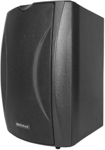 Miniatura 3 de Rockville WET-5B 70V/100V 5.25" Altavoz de pared para interiores y exteriores, IPX55, diseño impermeable ventilado, montaje giratorio, negro