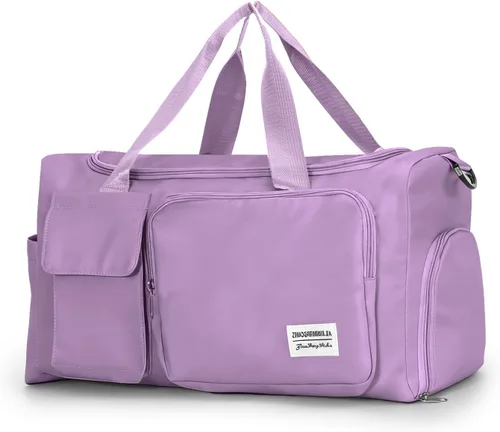 Miniatura 2 de Oweisong Bolsa deportiva de gimnasio para mujeres y hombres, bolsa de viaje para el fin de semana, bolsa de mano con compartimento para zapatos