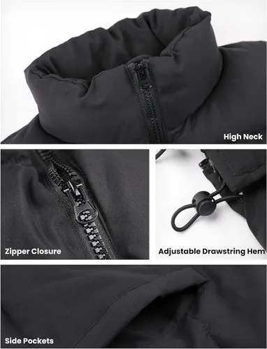 Miniatura 2 de Athlisan Chaleco acolchado con cremallera para mujer, cuello alto, sin mangas, acolchado