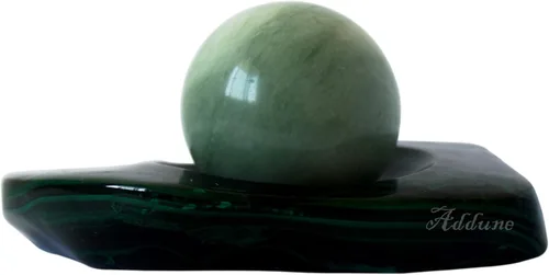 Miniatura 3 de Bolas de baoding verde oscuro mármol chino salud ejercicio masaje bolas aliviar el estrés ejercicio de la mano relajarse dedos regalo