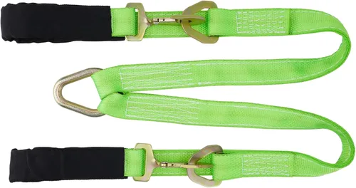 Miniatura 9 de Correa de Brida en V de 2" x 4' con Ganchos a Presión/Funda Cordura y Correa de Eje, Anillo en D en el Medio, Correas de Remolque de Servicio Pesado