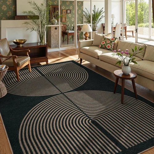 Miniatura 55 de Alfombra Moderna de Yute Fácil de Limpiar Arcoíris Lahome, 2x6 Alfombra de Pasillo Lavable para Cocina, Alfombras de Pasillo para Pasillos, Alfombra