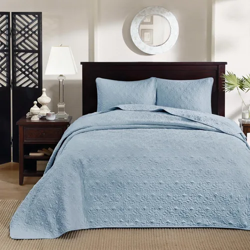 Miniatura 14 de Madison Park Juego de Colcha Reversible con Damasco Acolchado de Tamaño Grande, Colchas Rellenas de Algodón Queen Extragrande, Todas las Estaciones