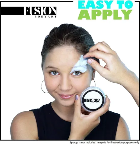 Miniatura 3 de Fusion Body Art Pintura facial Pro Parafina blanca (1.26 onzas), calidad profesional activada por agua para la cara y el cuerpo, suministros