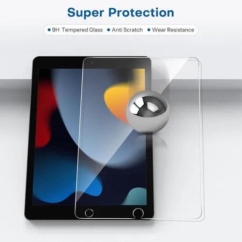Miniatura 3 de SPARIN mica protectora para iPad Pro de 10.5 - Vidrio templado de doble protección, compatible con lápiz Apple, apto para funda, de borde redondo
