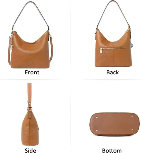 Miniatura 6 de BOSTANTEN Bolso de cuero para mujer, diseño de bolsos de hombro, Hobo