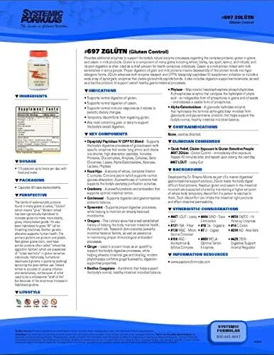 Miniatura 3 de Systemic Formulas: #697 - ZGLUTn - Control de Gluten