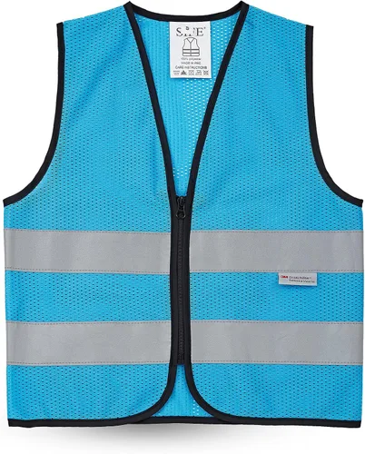 Miniatura 36 de Chaleco de seguridad SIFE para niños de 3 a 12 años, con tecnología compatible 3M, 6 colores - malla y punto Púrpura