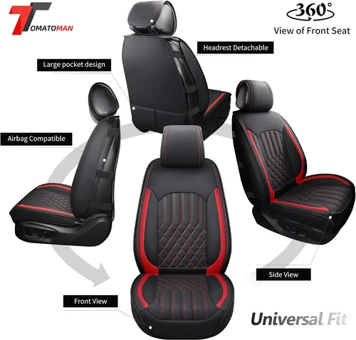 Miniatura 7 de Tomatoman Fundas de asiento de coche compatibles con Nissan Frontier Pathfinder Sentra Maxima Versa Xterra Altima X-Trail Rogue Armada Cube Juke