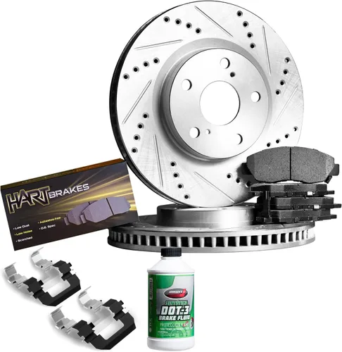 Hart Brakes Kit de frenos y rotores traseros | Pastillas de freno traseras| Rotores y pastillas de frenos | Pastillas de freno y rotores
