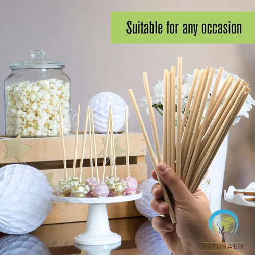 Miniatura 5 de Naturalik Paquete de 300/1000 pajitas de papel marrón extra duraderas, biodegradables, pajitas de papel sin toxinas de primera calidad a granel