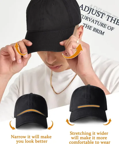 Miniatura 8 de FURTALK Gorra de béisbol para hombre y mujer, 100% algodón lavado, gorra suave, ajustable, unisex, sin construir