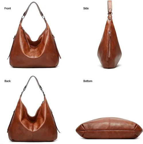 Miniatura 4 de Bolso de mano para mujer bolso shopper bolso de hombro de cuero bolso de hombro grande bolsos de mano con billetera