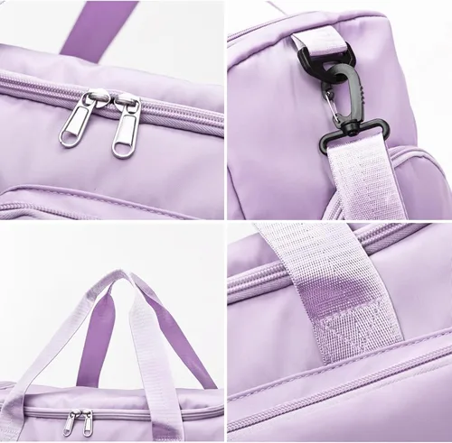 Miniatura 5 de Suruid Bolsa de gimnasio deportiva con compartimento para zapatos, bolsa de viaje con bolsillo separado seco y húmedo para hombres y mujeres, bolsa