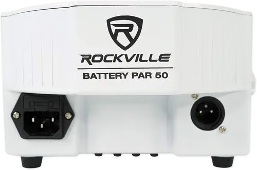 Miniatura 7 de (3) Rockville Battery PAR 50 Blanco Recargable LED DMX DJ Wash Up Lights+Bag