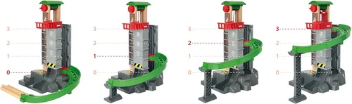 Miniatura 3 de BRIO World Lift & Load Warehouse Set - Juego de tren de madera de 32 piezas, funciona con todos los juegos de ferrocarriles de madera, incluye