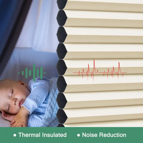 Miniatura 4 de Tonature Persianas Celulares de Tamaño Personalizado para Ventanas Cortinas Blackout sin Cordón Persianas Enrollables Protección UV Aislamiento