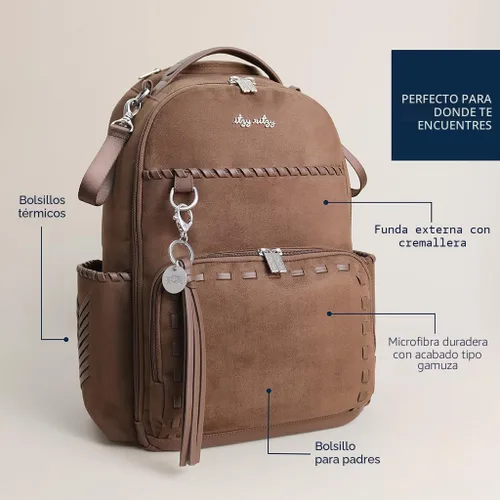 Miniatura 4 de Itzy Ritzy Mochila para pañales – Mochila para pañales Boss Plus de gran capacidad con 19 bolsillos, cambiador, clips para cochecito y correas Aspen