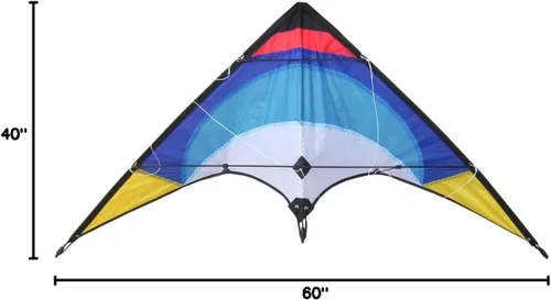 Miniatura 4 de HENGDA KITE - Cometa de rima estelar mejorada de 48 pulgadas, cometa de acrobacias de doble línea para niños y adultos, deportes al aire libre