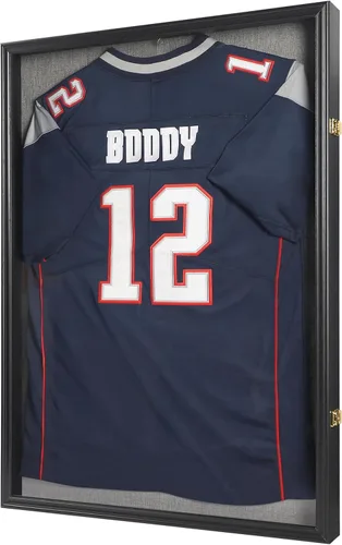 Miniatura 11 de IHEIPYE Marco Expositor de Camisetas con Cerradura, Caja de Sombra Grande para Camisetas Deportivas con Protección UV del 98% Acrílico y Colgador