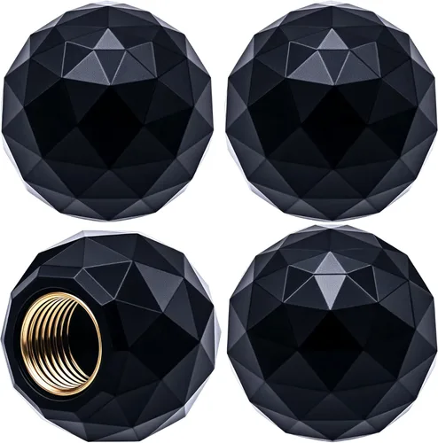 Miniatura 21 de 4 tapones de válvula de neumático estilo calavera, con anillo de goma O, cubiertas universales de vástago de válvula de neumático de núcleo de cobre