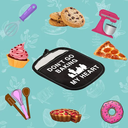 Miniatura 6 de Almohadillas para horno para hornear con bolsillo Don't Go Baking My Heart (Don't Go Baking My Heart)