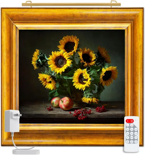 Miniatura 7 de Situ Lighting: Lámpara de arte y foto LED de la serie Vision con control remoto enchufable - Fabricado en EE. UU. - Sintonización de color 2700 K