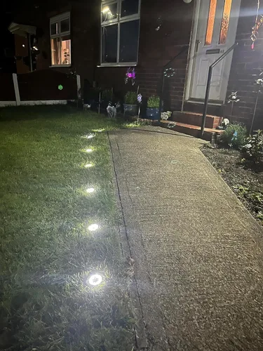 Miniatura 8 de Luces Solares Exteriores, Juego de 8 Luces Solares de Jardín para Camino, Patio, Terraza, Césped, Pasillo, Entrada（Blanco Brillante）