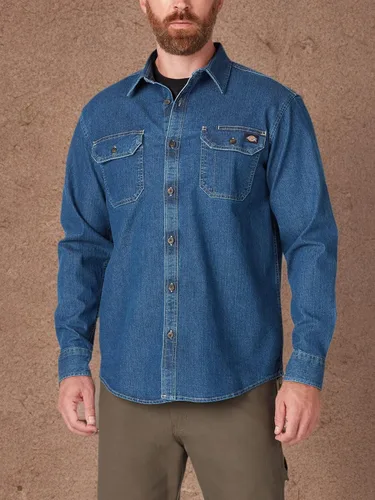 Miniatura 5 de Dickies Camisa de tela vaquera flexible de manga larga para hombre