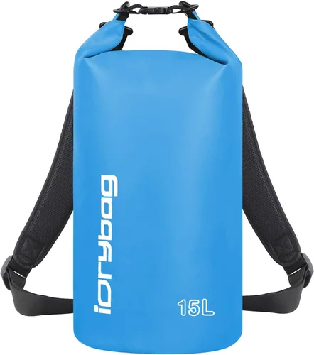 Miniatura 51 de IDRYBAG Bolsa seca para kayak impermeable 2L/5L/10L/15L/20L, pequeña bolsa impermeable para navegación