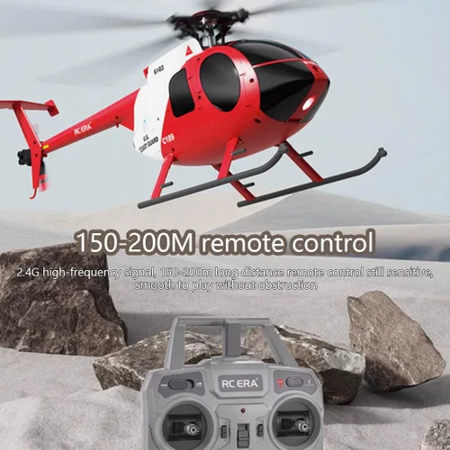 Miniatura 4 de Helicóptero RC, modelo de avión MD500 C189 1/28 2.4G 4CH modelo de helicóptero de un solo rotor (versión RTF)