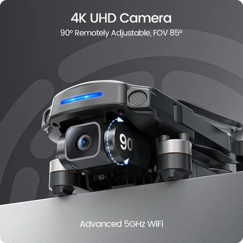 Miniatura 2 de Holy Stone Drone GPS con cámara 4K UHD para adultos principiantes; HS360S 249g Quadcopter RC FPV plegable con rango de control de 10000 pies, motor